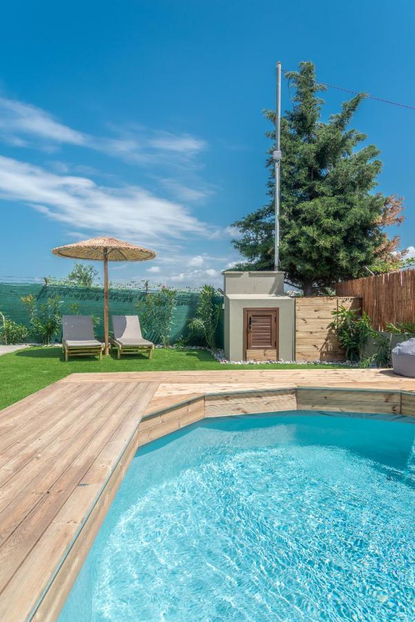 Modern House With Pool Near Beach Gazi Екстер'єр фото